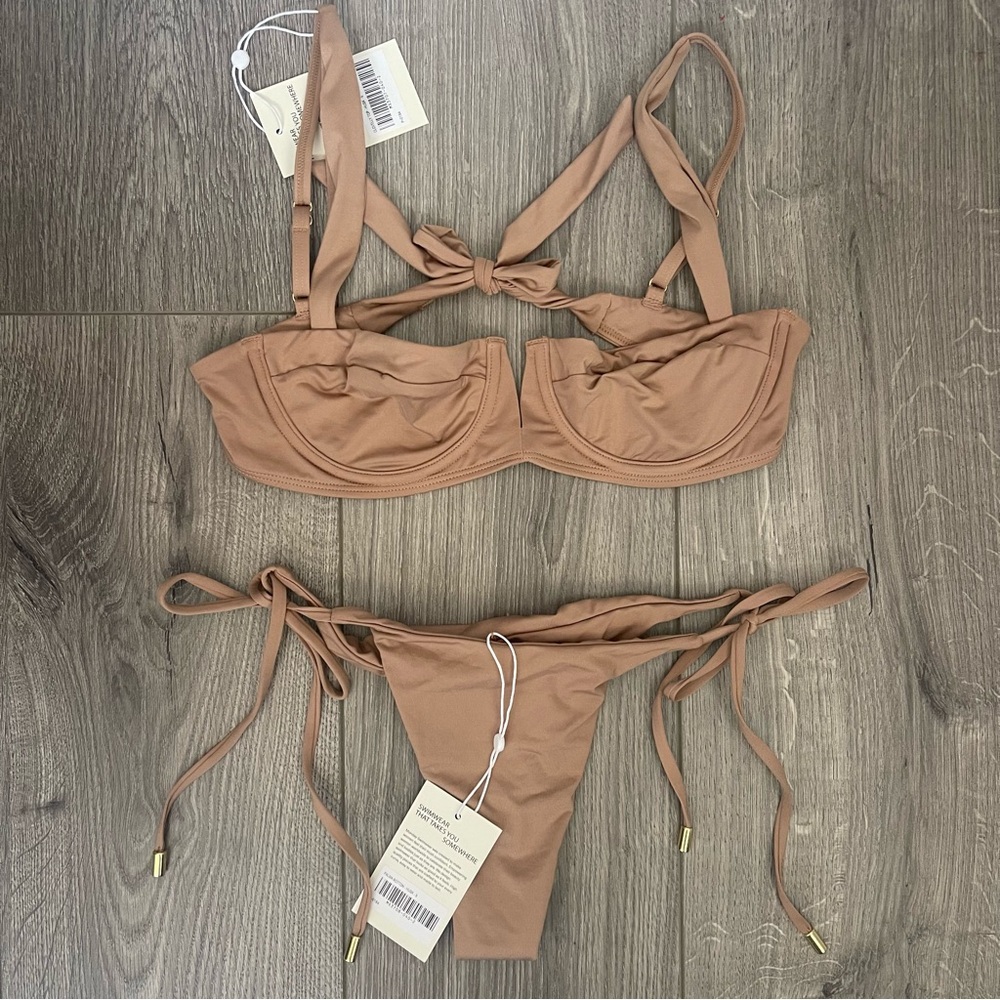 Monday Swim Husk Bikini Set Clovelly Top & Palma Bottom Size Small